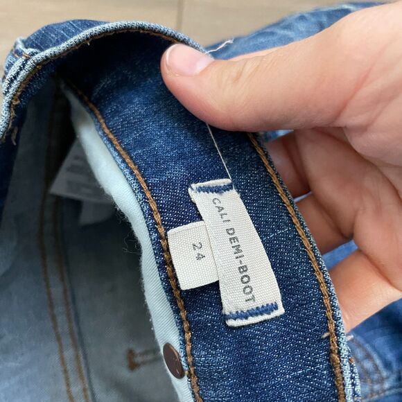Madewell Cali Demi Boot Cut Jeans raw hem size 24 - Picture 10 of 12
